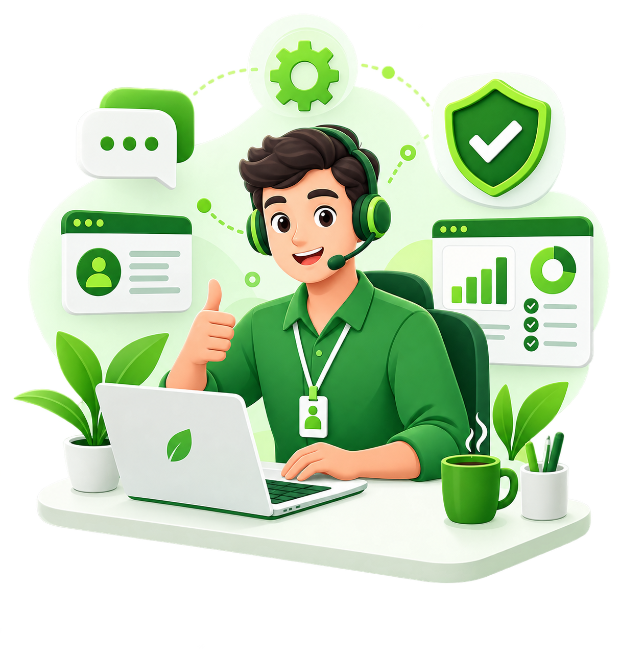 VTechnocrat IT support specialists assisting business clients