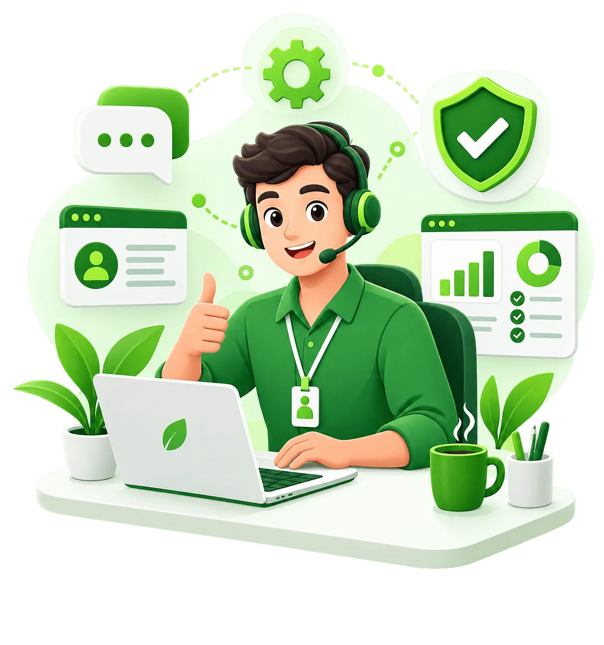 VTechnocrat IT support specialists assisting business clients