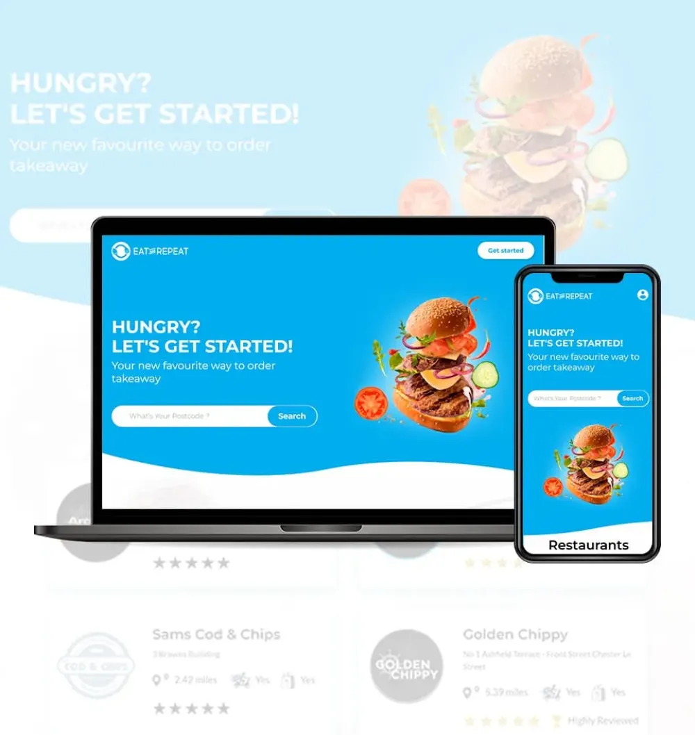 Eat and Repeat Food App — detail view