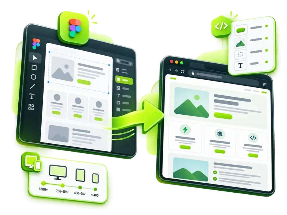 Figma Design & Frontend Development — VTechnocrat service overview